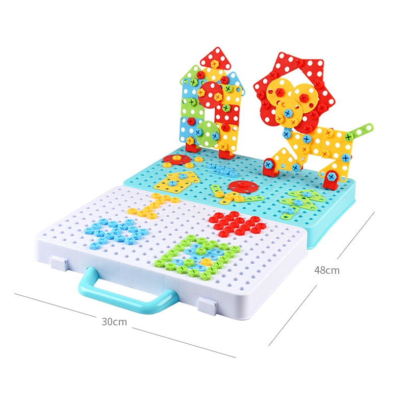 Kit de Montagem 3D com furadeira - Rocco 3D Puzzle