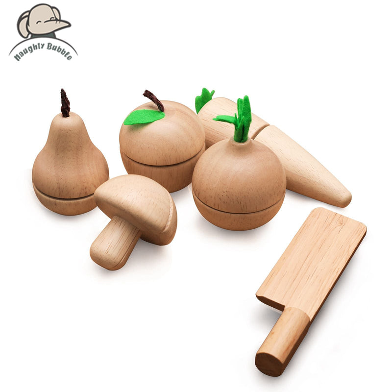 Kit Vegetais Montessori de Madeira - Natural Kitchen